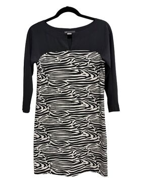 A|X Armani Exchange Carey Zebra Print Cocktail Dress, size P0